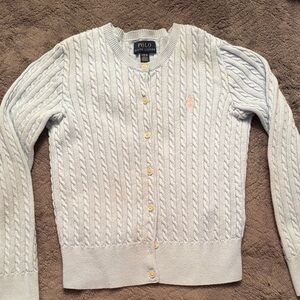 Polo by Ralph Lauren Kids Light Gray Cable Knit Sweater